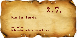 Kurta Teréz névjegykártya